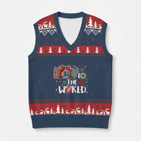 Nativity Scene Xmas V-Neck Knit Sweater Vest Joy To The World - Wonder Print Shop