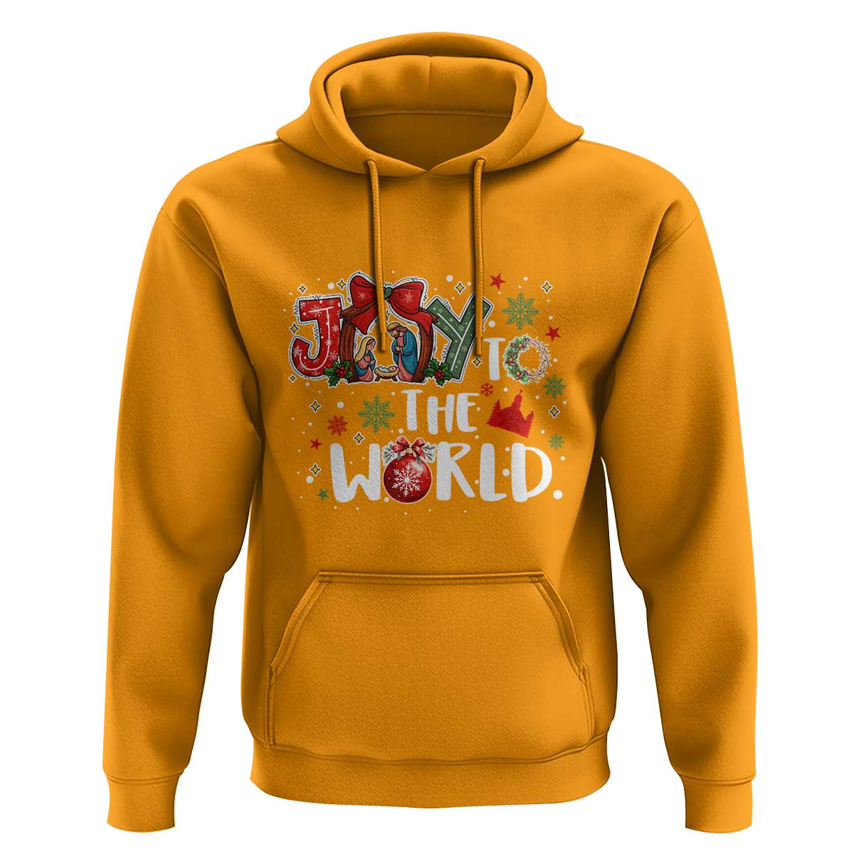 Nativity Scene Christmas Hoodie Joy To The World - Wonder Print Shop
