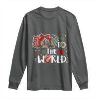 Nativity Scene Christmas Long Sleeve Shirt Joy To The World - Wonder Print Shop
