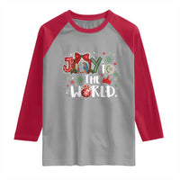 Nativity Scene Christmas Raglan Shirt Joy To The World - Wonder Print Shop