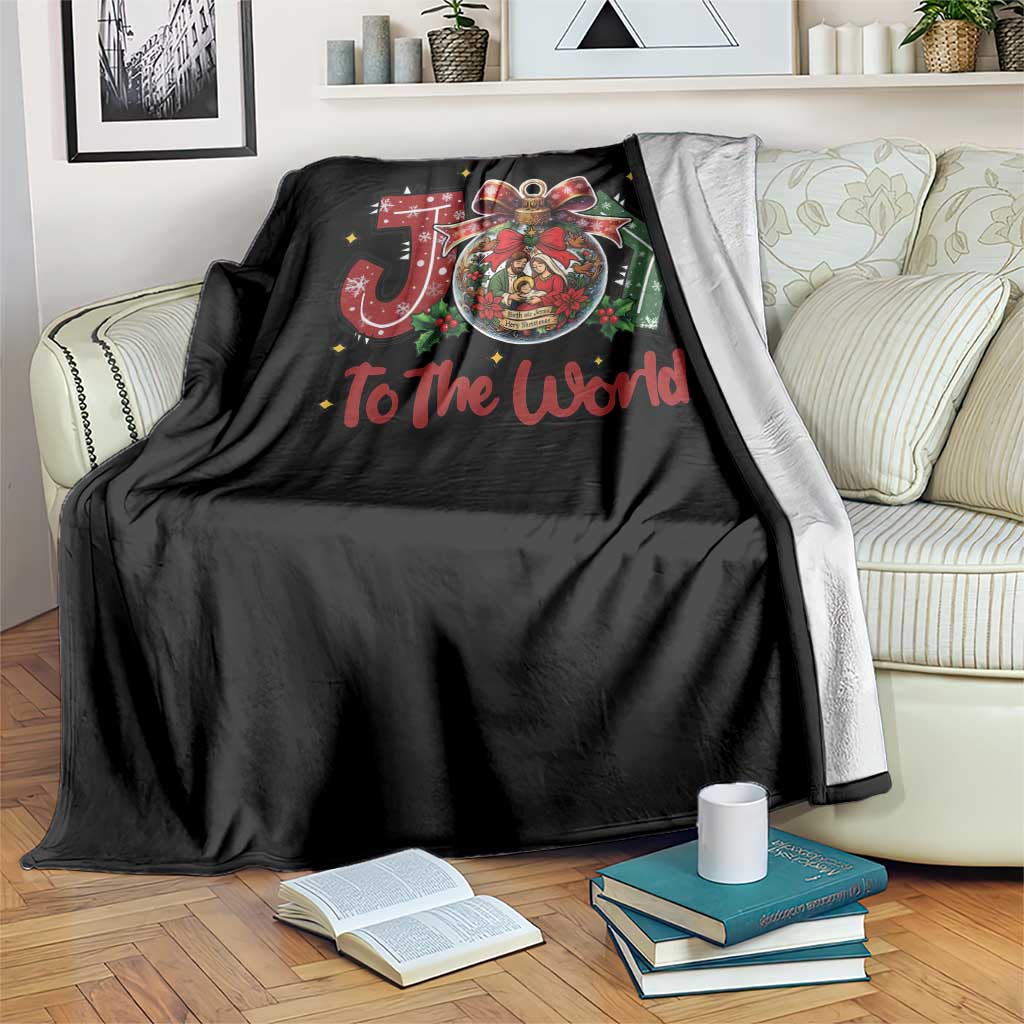 Jesus Christmas Throw Blanket Joy To The World - Wonder Print Shop