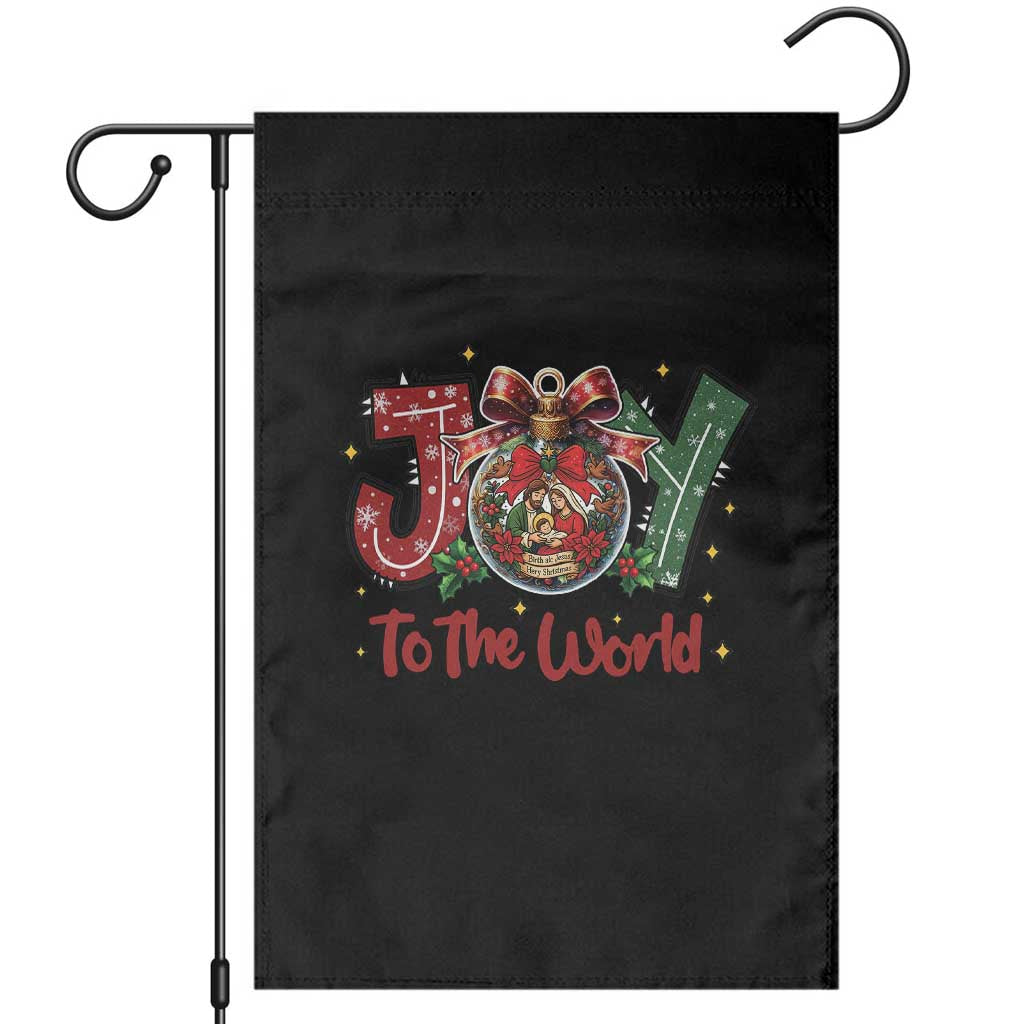 Jesus Christmas Garden Flag Joy To The World - Wonder Print Shop
