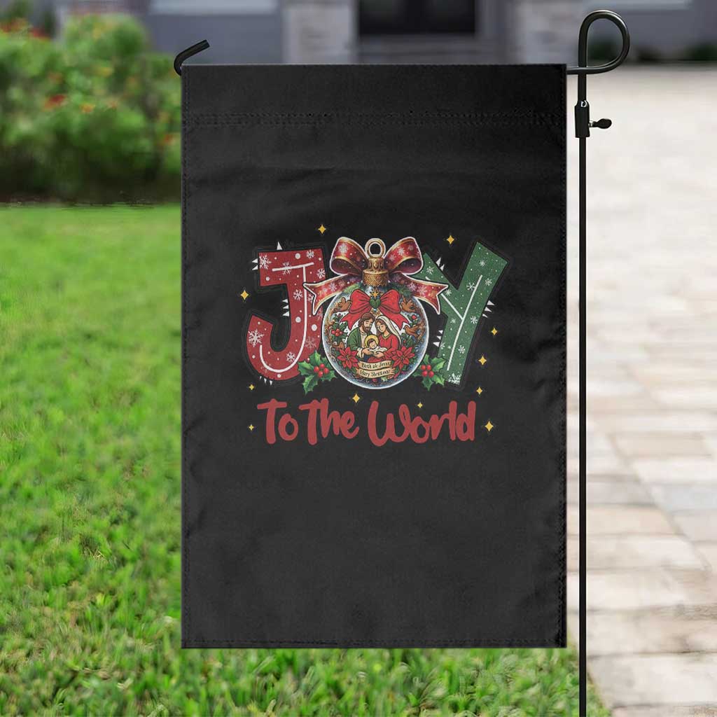 Jesus Christmas Garden Flag Joy To The World - Wonder Print Shop