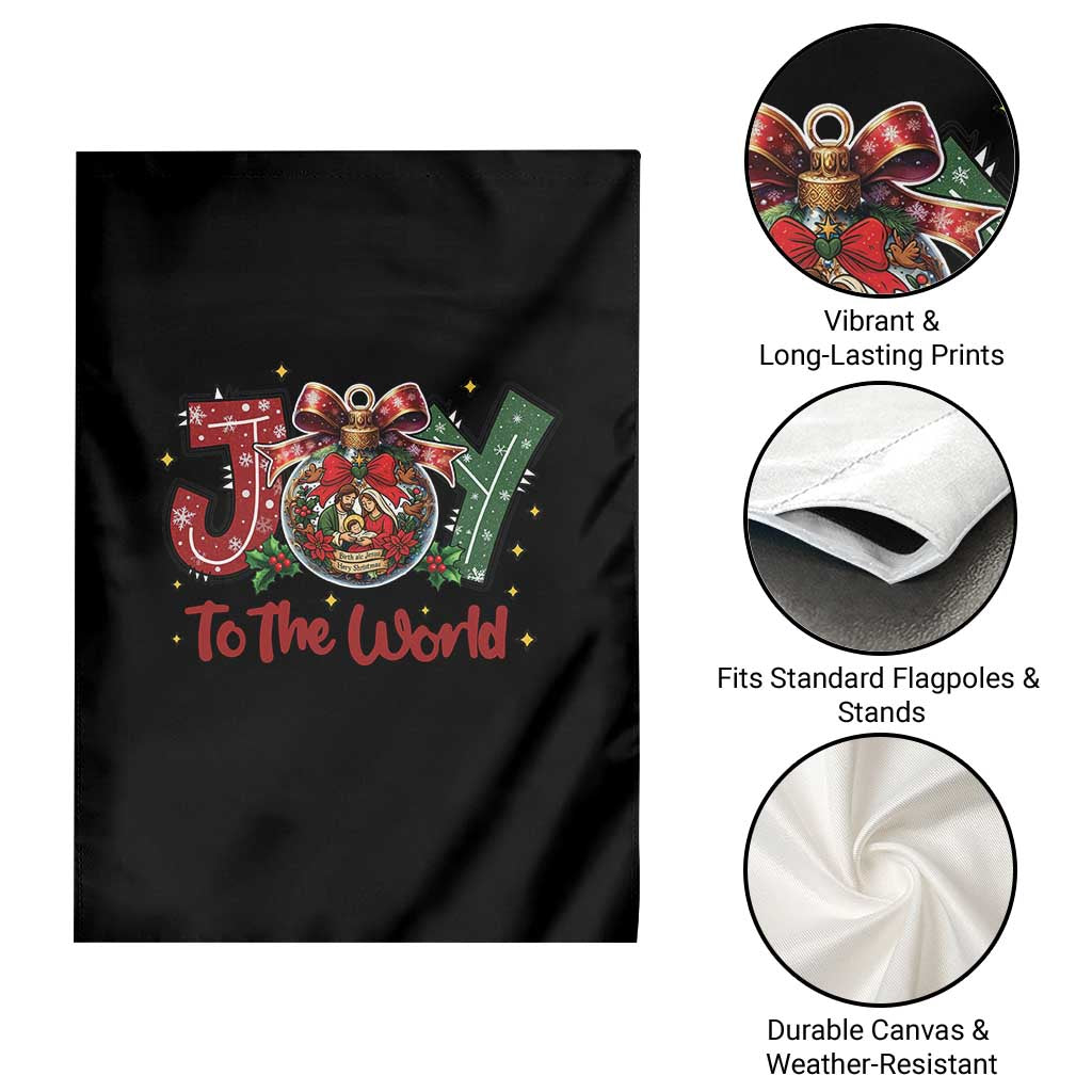 Jesus Christmas Garden Flag Joy To The World - Wonder Print Shop