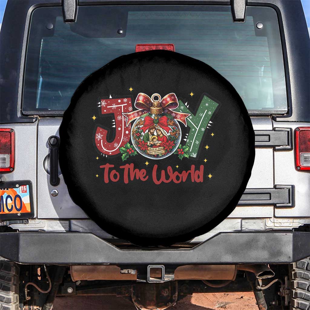 Jesus Christmas Spare Tire Cover Joy To The World - Wonder Print Shop