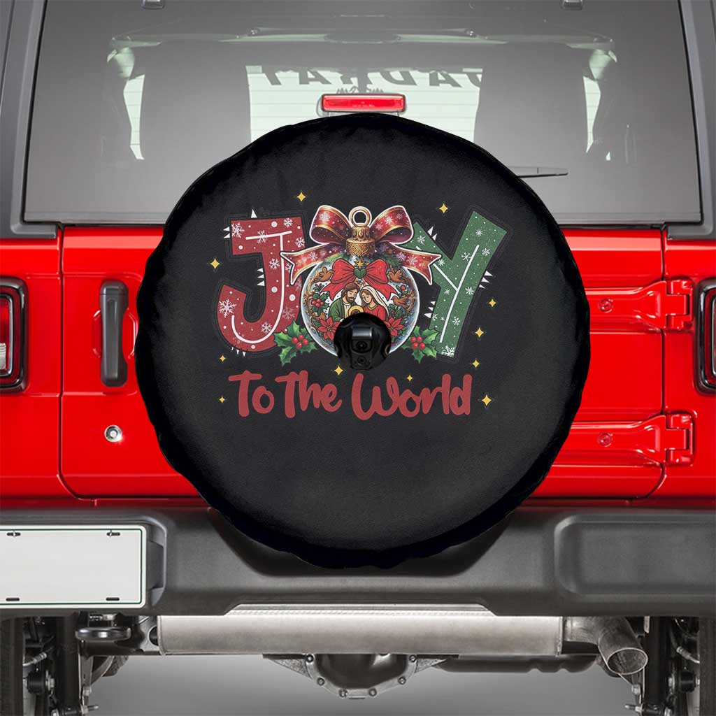 Jesus Christmas Spare Tire Cover Joy To The World - Wonder Print Shop