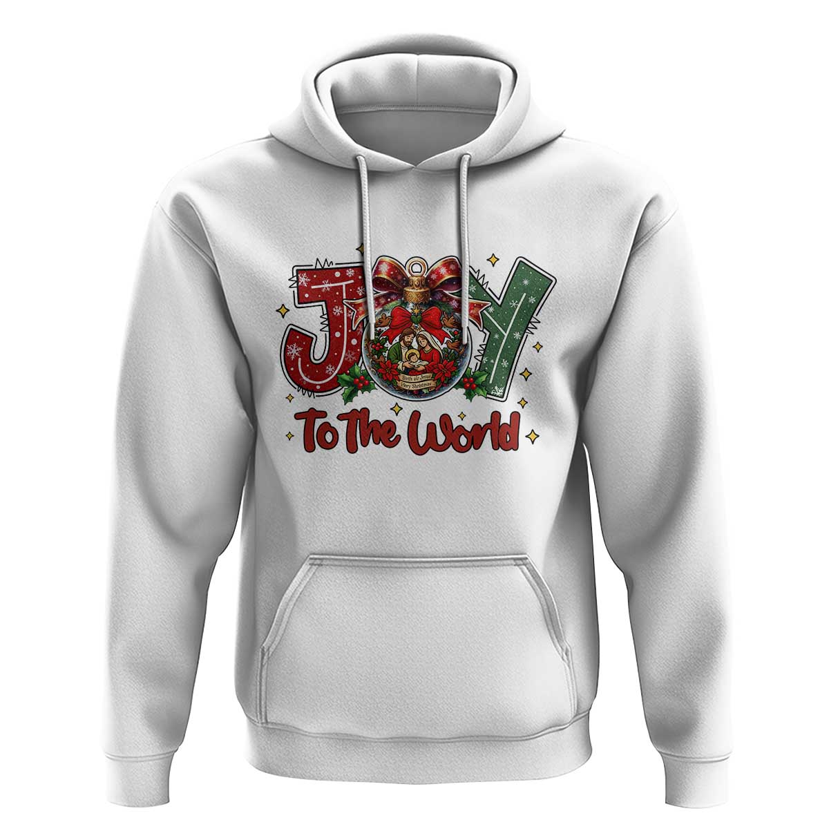 Jesus Christmas Hoodie Joy To The World - Wonder Print Shop
