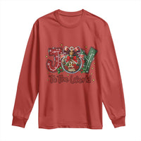 Jesus Christmas Long Sleeve Shirt Joy To The World - Wonder Print Shop