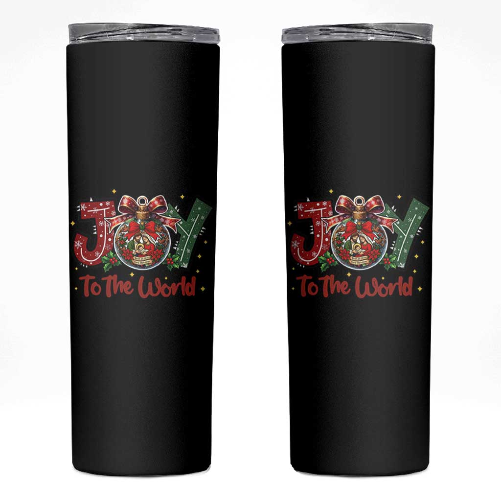 Jesus Christmas Skinny Tumbler Joy To The World - Wonder Print Shop
