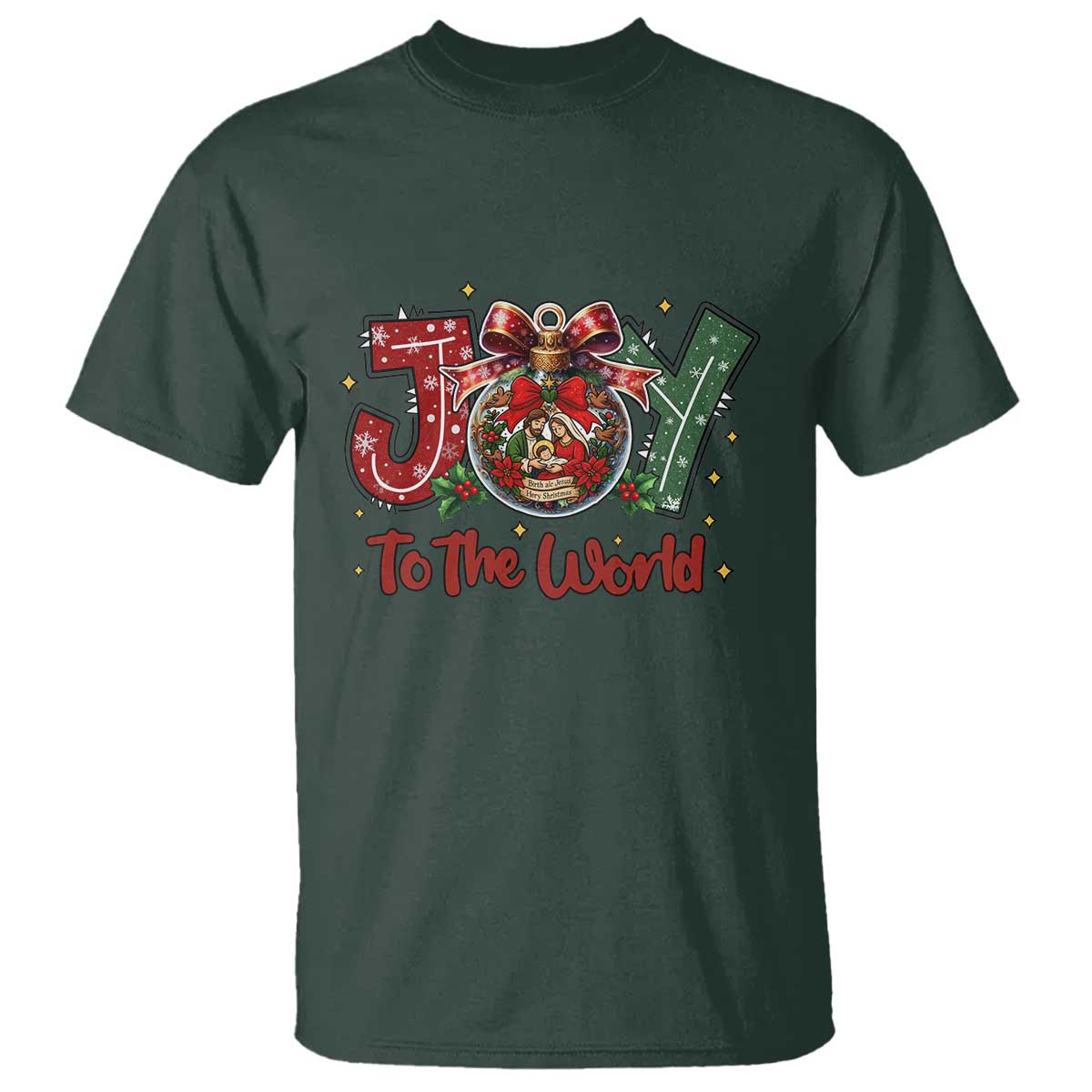 Jesus Christmas T Shirt Joy To The World - Wonder Print Shop