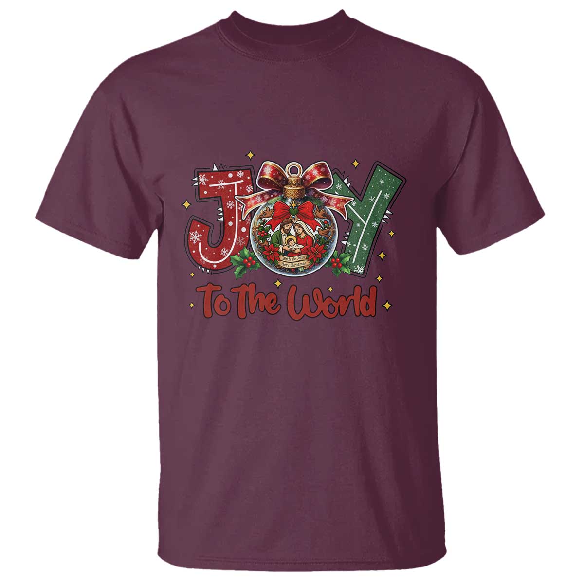 Jesus Christmas T Shirt Joy To The World - Wonder Print Shop