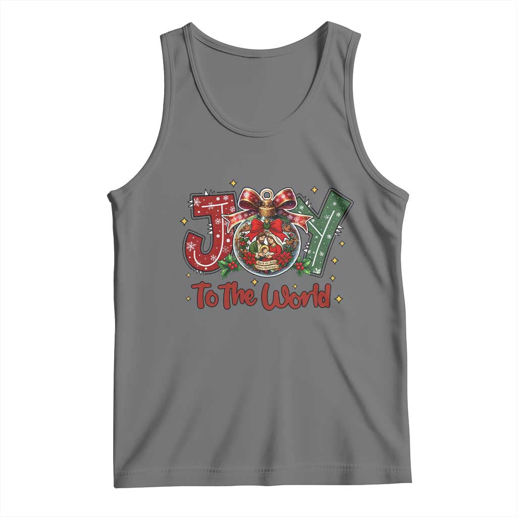 Jesus Christmas Tank Top Joy To The World - Wonder Print Shop
