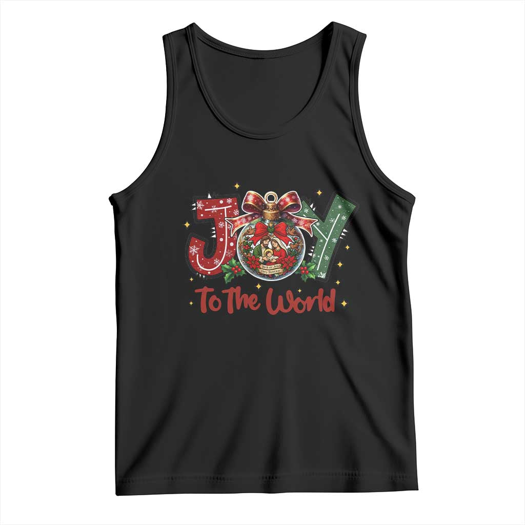 Jesus Christmas Tank Top Joy To The World - Wonder Print Shop