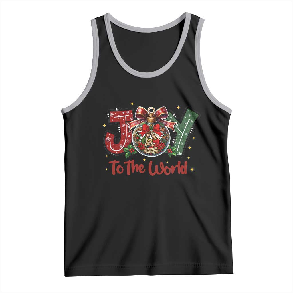 Jesus Christmas Tank Top Joy To The World - Wonder Print Shop