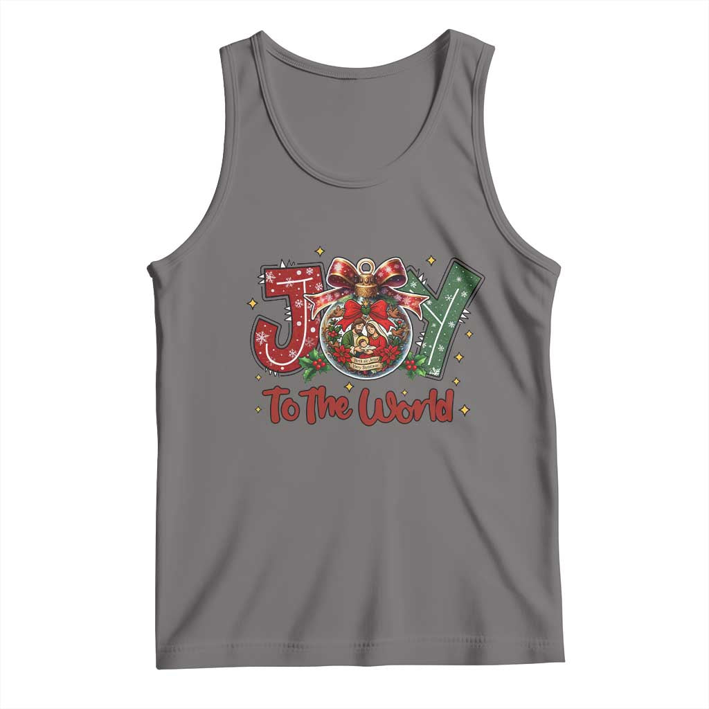 Jesus Christmas Tank Top Joy To The World - Wonder Print Shop