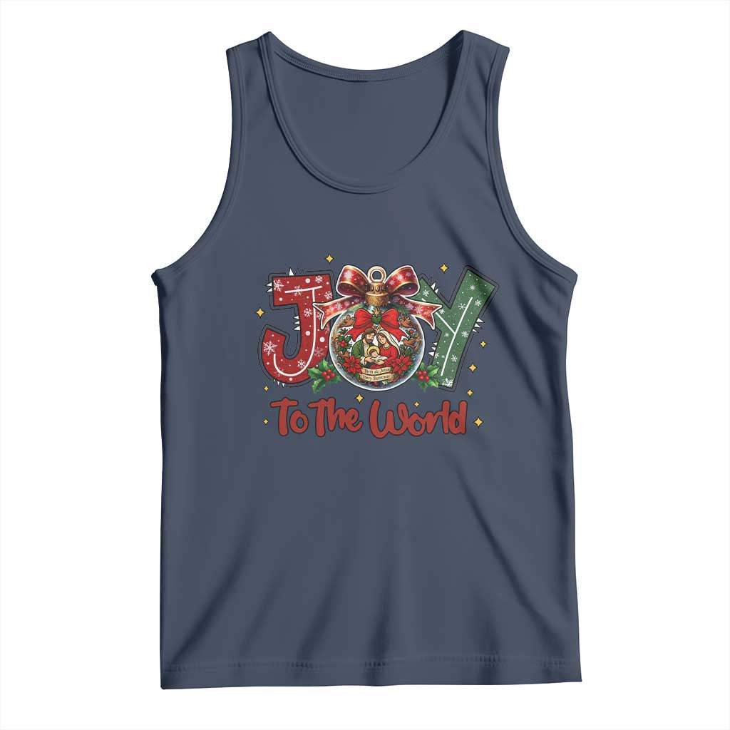 Jesus Christmas Tank Top Joy To The World - Wonder Print Shop
