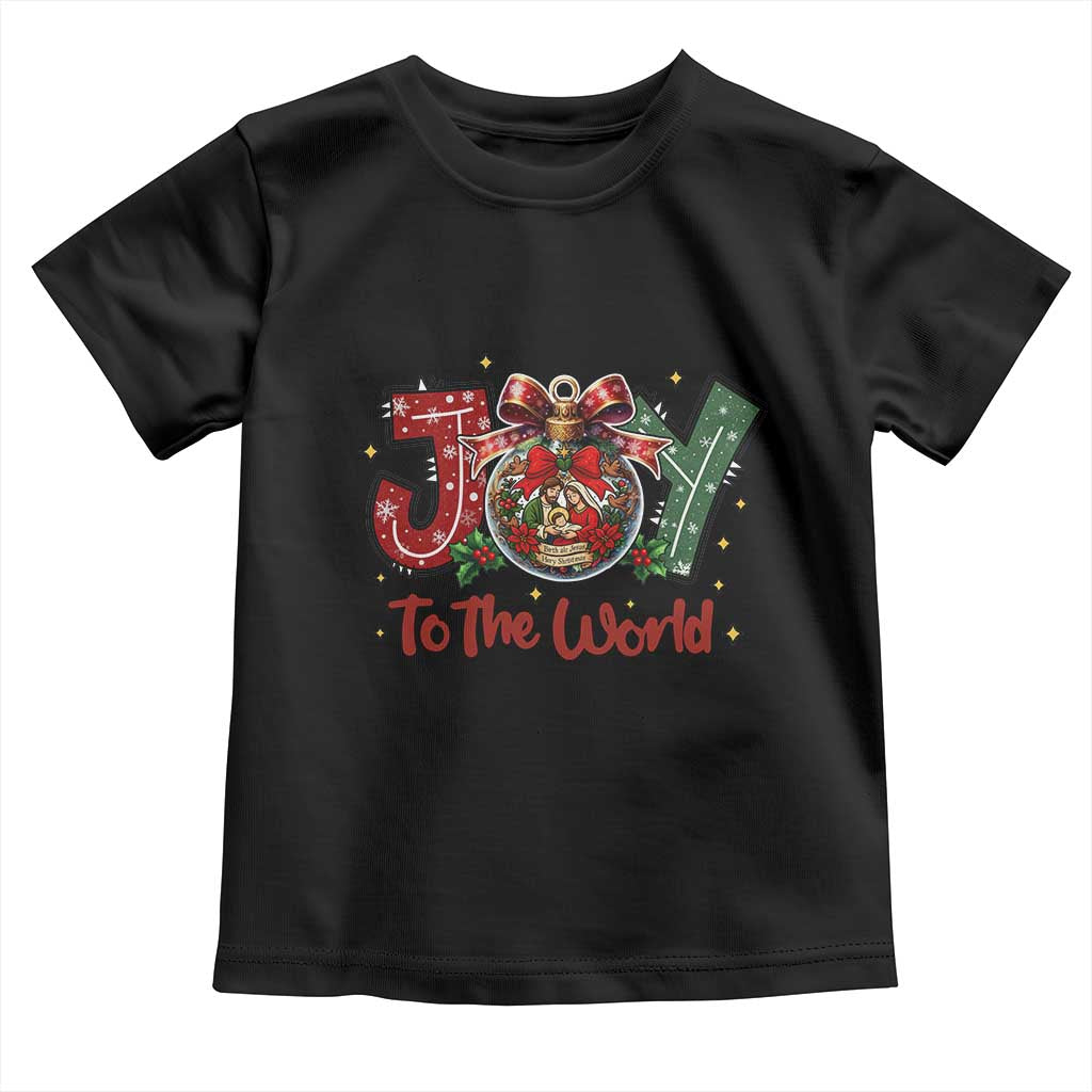 Jesus Christmas Toddler T Shirt Joy To The World - Wonder Print Shop
