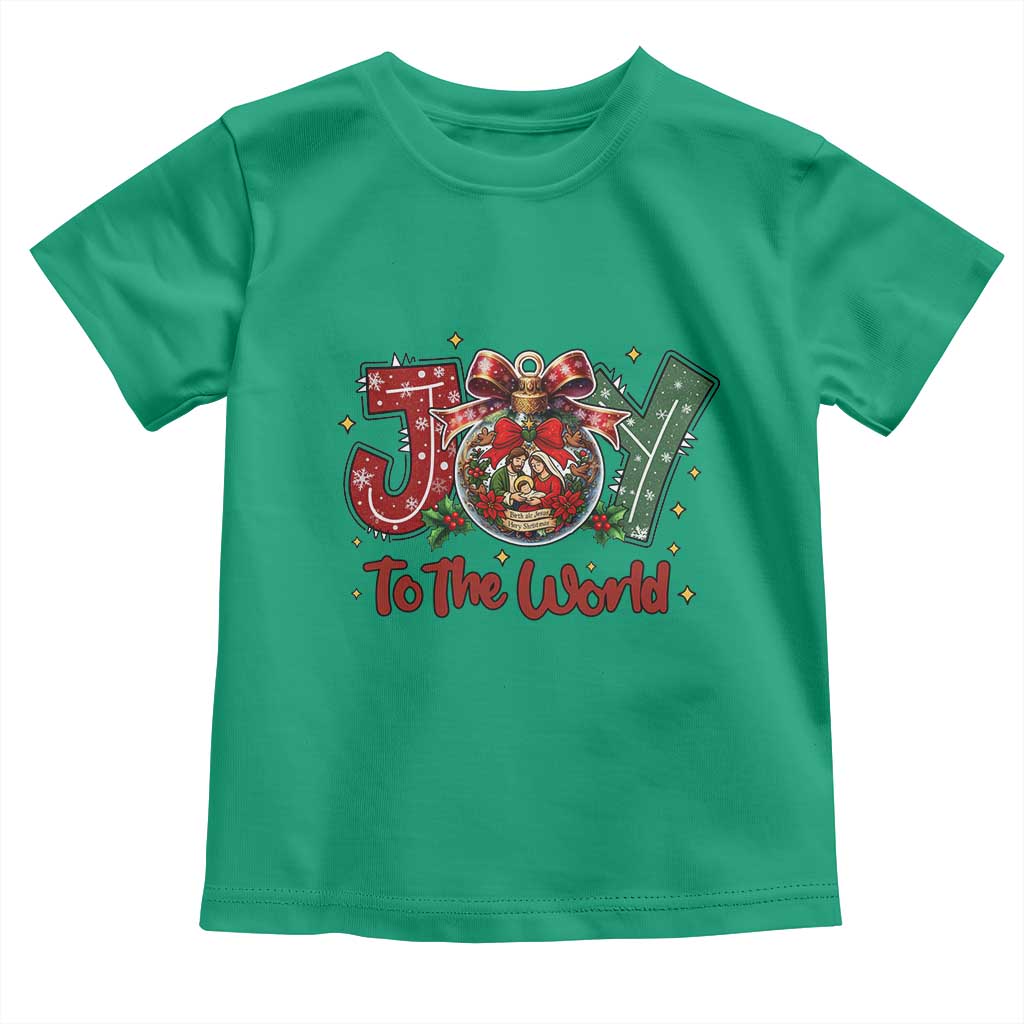 Jesus Christmas Toddler T Shirt Joy To The World - Wonder Print Shop