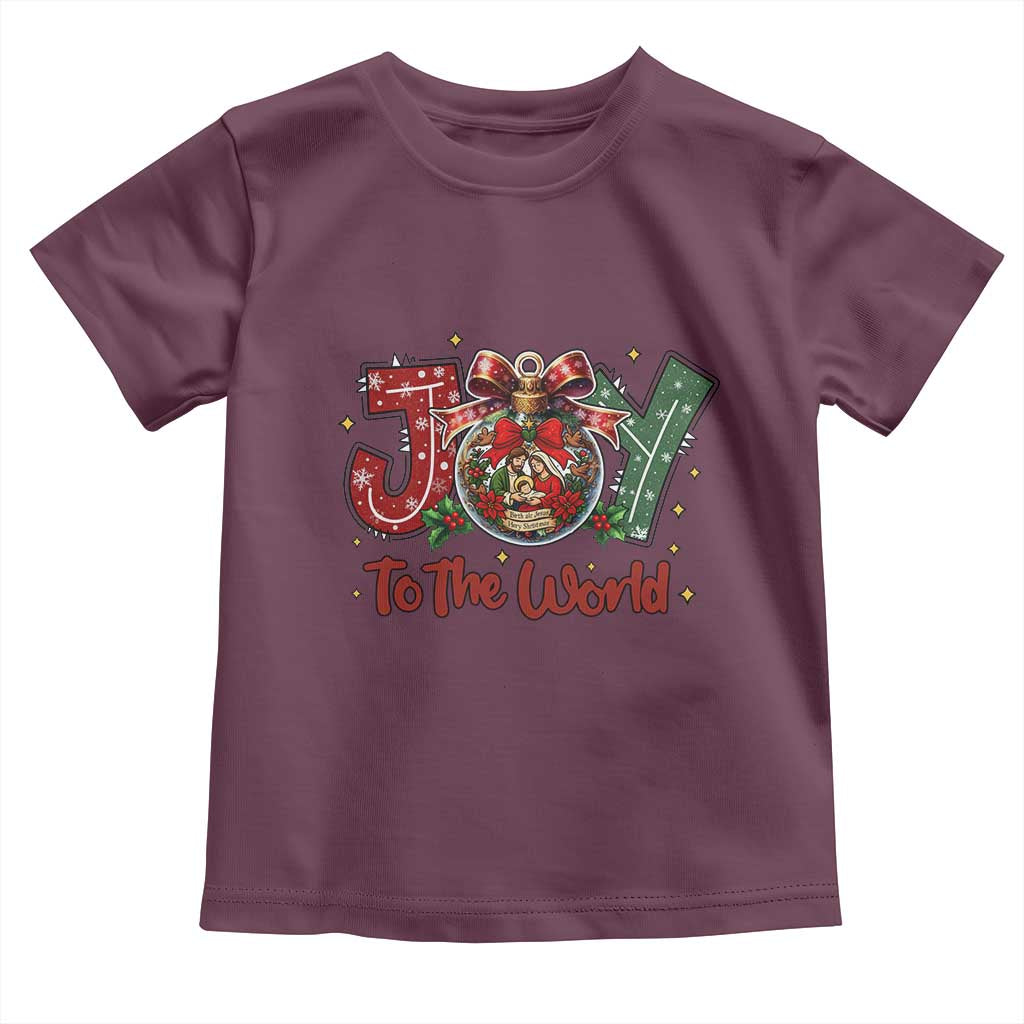 Jesus Christmas Toddler T Shirt Joy To The World - Wonder Print Shop