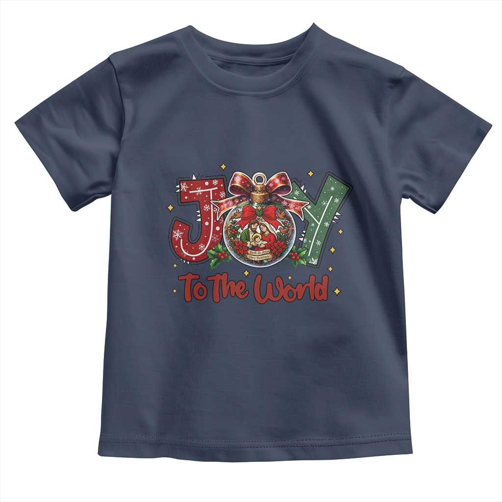 Jesus Christmas Toddler T Shirt Joy To The World - Wonder Print Shop