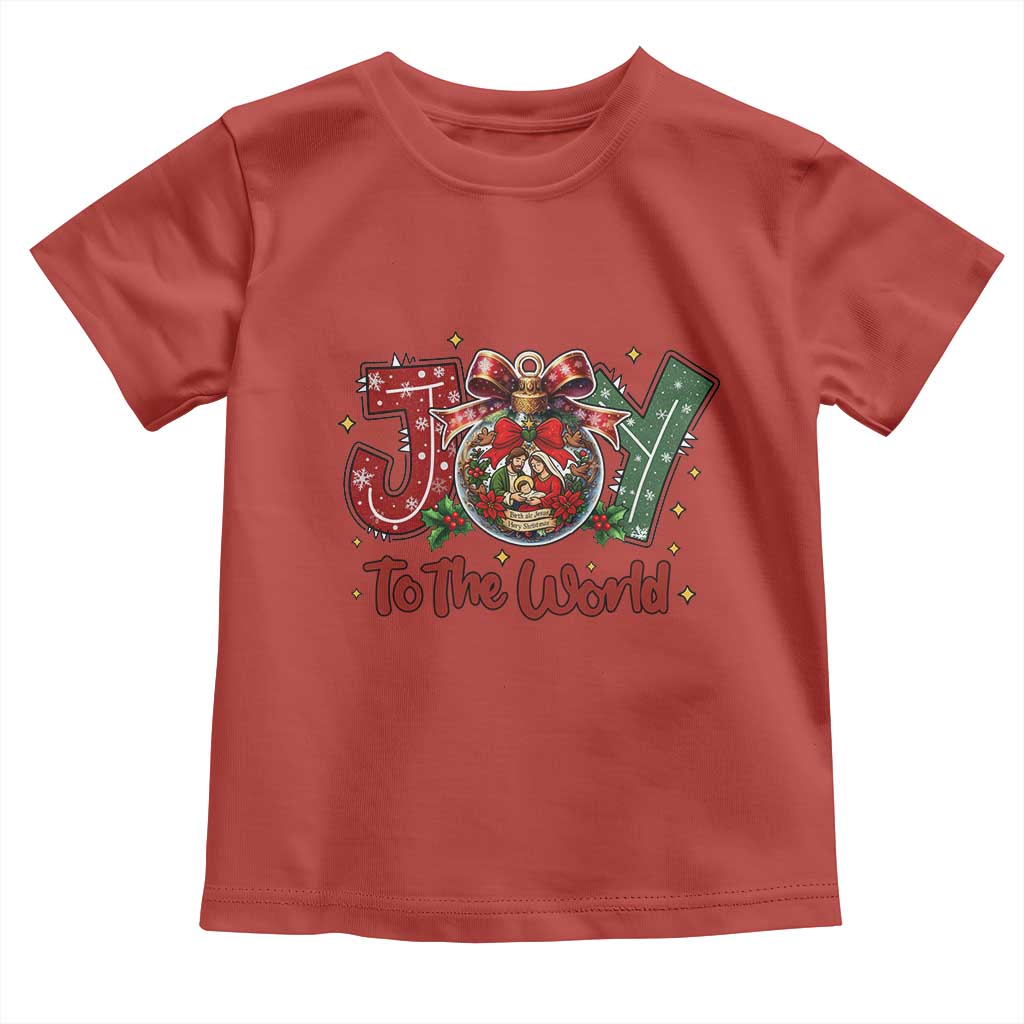 Jesus Christmas Toddler T Shirt Joy To The World - Wonder Print Shop