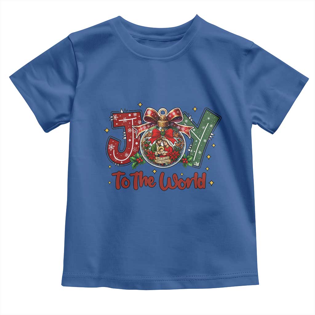 Jesus Christmas Toddler T Shirt Joy To The World - Wonder Print Shop