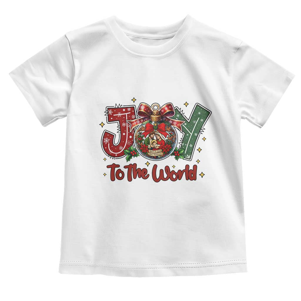 Jesus Christmas Toddler T Shirt Joy To The World - Wonder Print Shop
