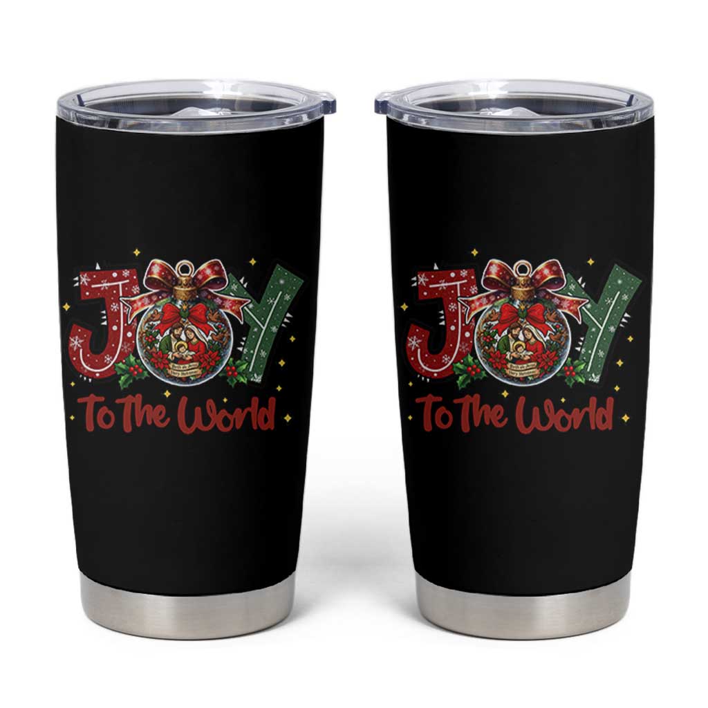 Jesus Christmas Tumbler Cup Joy To The World - Wonder Print Shop