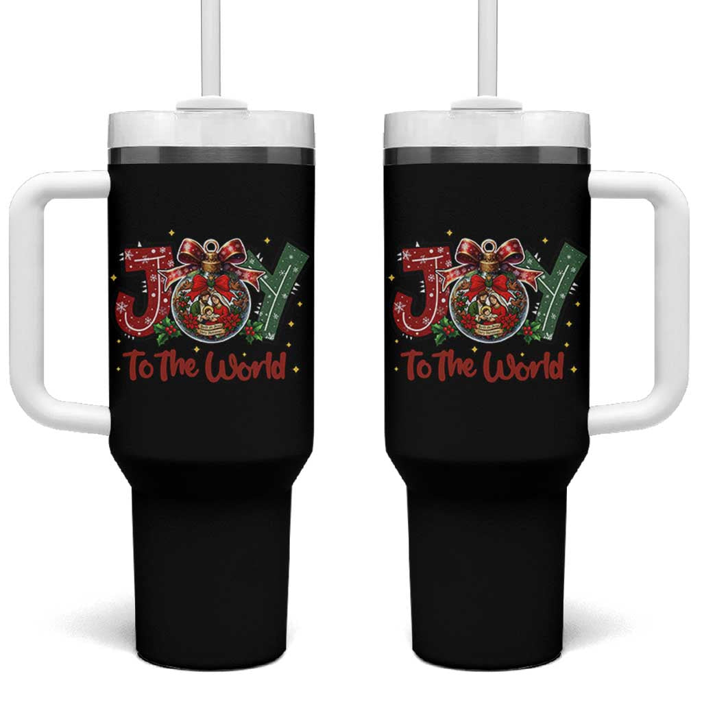 Jesus Christmas Tumbler With Handle Joy To The World - Wonder Print Shop
