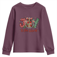 Jesus Christmas Youth Sweatshirt Joy To The World - Wonder Print Shop
