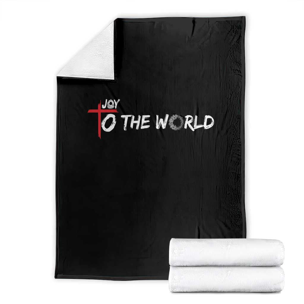 Jesus Christian Christmas Throw Blanket Joy To The World - Wonder Print Shop