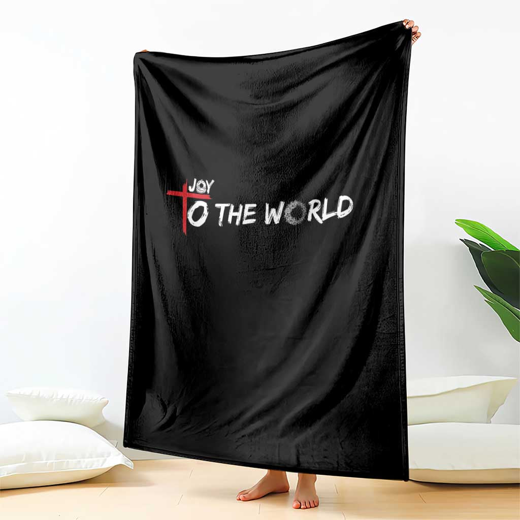 Jesus Christian Christmas Throw Blanket Joy To The World - Wonder Print Shop