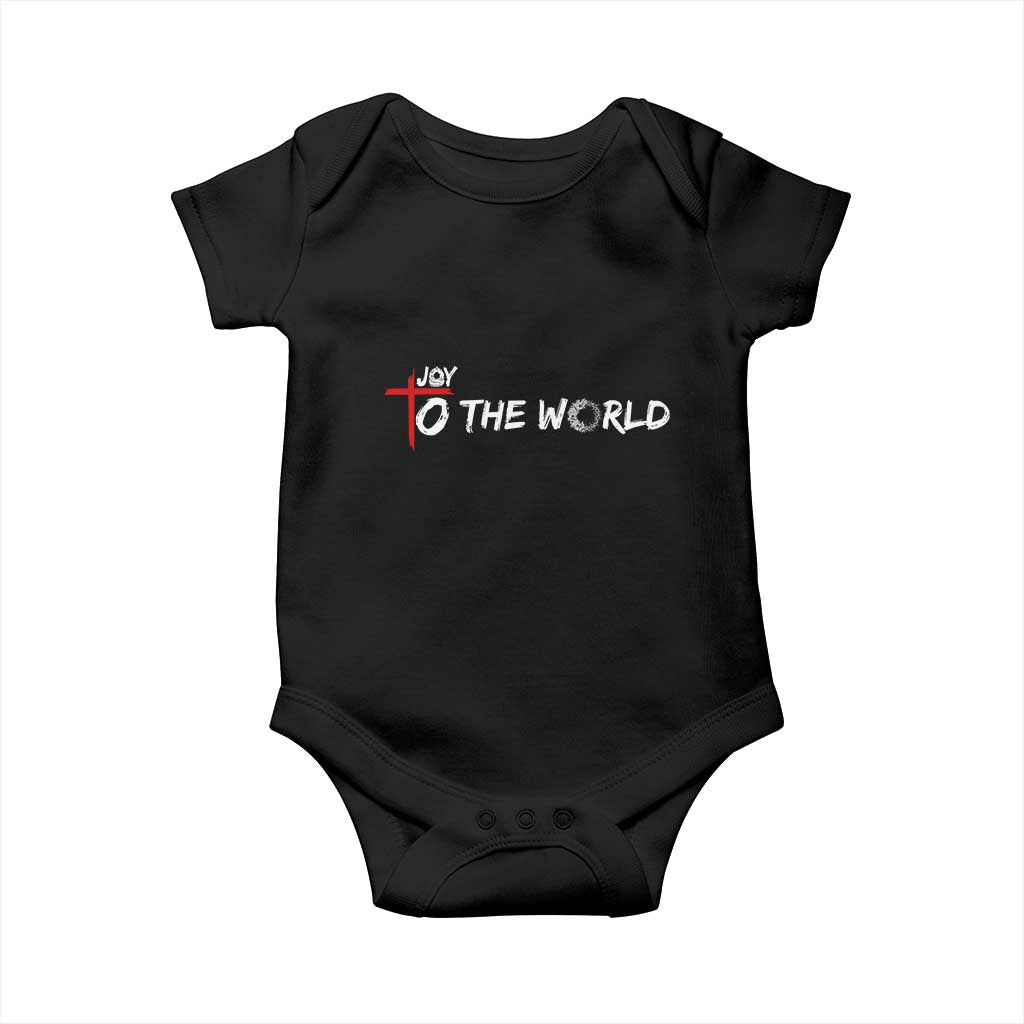 Jesus Christian Christmas Baby Onesie Joy To The World - Wonder Print Shop
