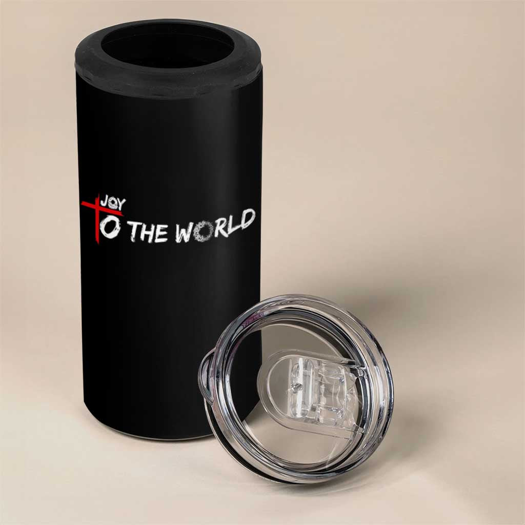 Jesus Christian Christmas 4 in 1 Can Cooler Tumbler Joy To The World - Wonder Print Shop