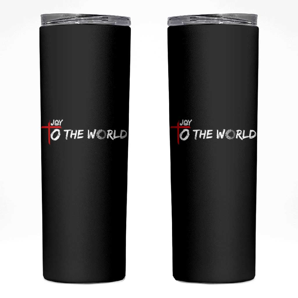 Jesus Christian Christmas Skinny Tumbler Joy To The World - Wonder Print Shop