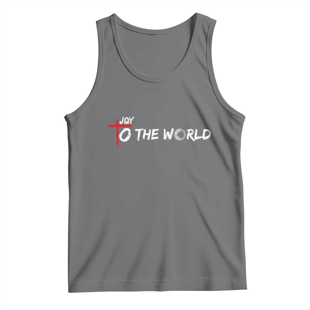 Jesus Christian Christmas Tank Top Joy To The World - Wonder Print Shop