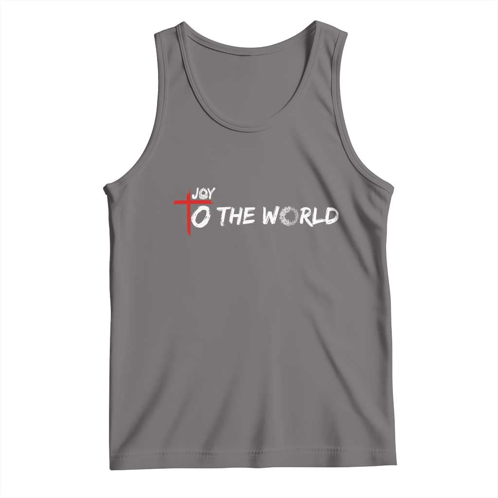 Jesus Christian Christmas Tank Top Joy To The World - Wonder Print Shop