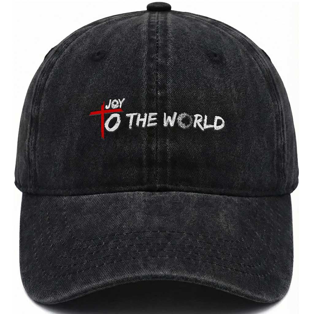 Jesus Christian Christmas Washed Cotton Baseball Cap Joy To The World