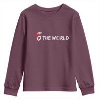 Jesus Christian Christmas Youth Sweatshirt Joy To The World - Wonder Print Shop