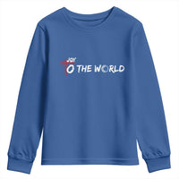 Jesus Christian Christmas Youth Sweatshirt Joy To The World - Wonder Print Shop
