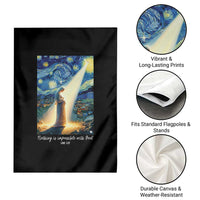Virgin Mary Starry Night Garden Flag Luke 2:11 Christian Faith - Wonder Print Shop