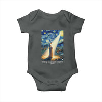 Virgin Mary Starry Night Baby Onesie Luke 2:11 Christian Faith - Wonder Print Shop