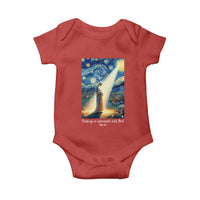 Virgin Mary Starry Night Baby Onesie Luke 2:11 Christian Faith - Wonder Print Shop