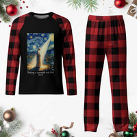 Virgin Mary Starry Night Plaid Pajama Set Luke 2:11 Christian Faith - Wonder Print Shop