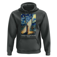 Virgin Mary Starry Night Hoodie Luke 2:11 Christian Faith - Wonder Print Shop