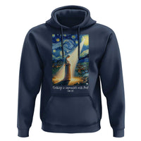 Virgin Mary Starry Night Hoodie Luke 2:11 Christian Faith - Wonder Print Shop