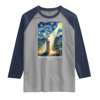 Virgin Mary Starry Night Raglan Shirt Luke 2:11 Christian Faith - Wonder Print Shop