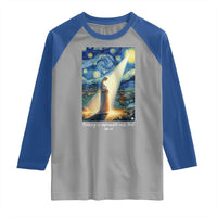 Virgin Mary Starry Night Raglan Shirt Luke 2:11 Christian Faith - Wonder Print Shop