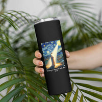 Virgin Mary Starry Night Skinny Tumbler Luke 2:11 Christian Faith - Wonder Print Shop
