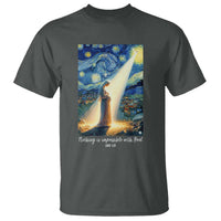 Virgin Mary Starry Night T Shirt Luke 2:11 Christian Faith - Wonder Print Shop